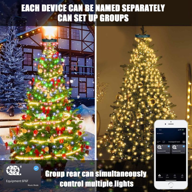 Smart Christmas Tree Lights – 400 LED, APP & Music Sync, 17 Modes, Dual Color