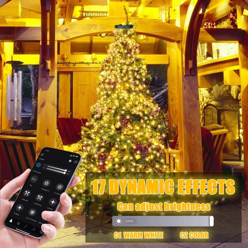 Smart Christmas Tree Lights – 400 LED, APP & Music Sync, 17 Modes, Dual Color