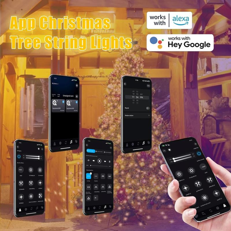 Smart Christmas Tree Lights – 400 LED, APP & Music Sync, 17 Modes, Dual Color