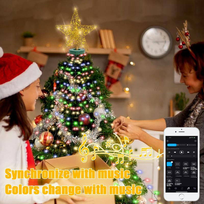 Smart Christmas Tree Lights – 400 LED, APP & Music Sync, 17 Modes, Dual Color